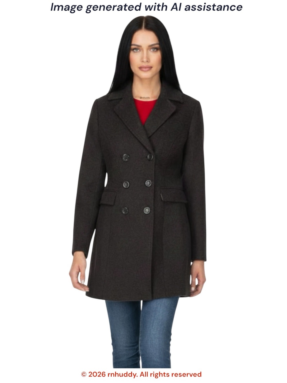 NWT Haute Edition S 35% wool charcoal peacoat